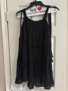 HYFVE Black Tiered Ruffle Sundress